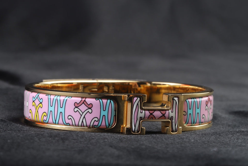 18K Clic Hermes H Lift Pink Bracelet