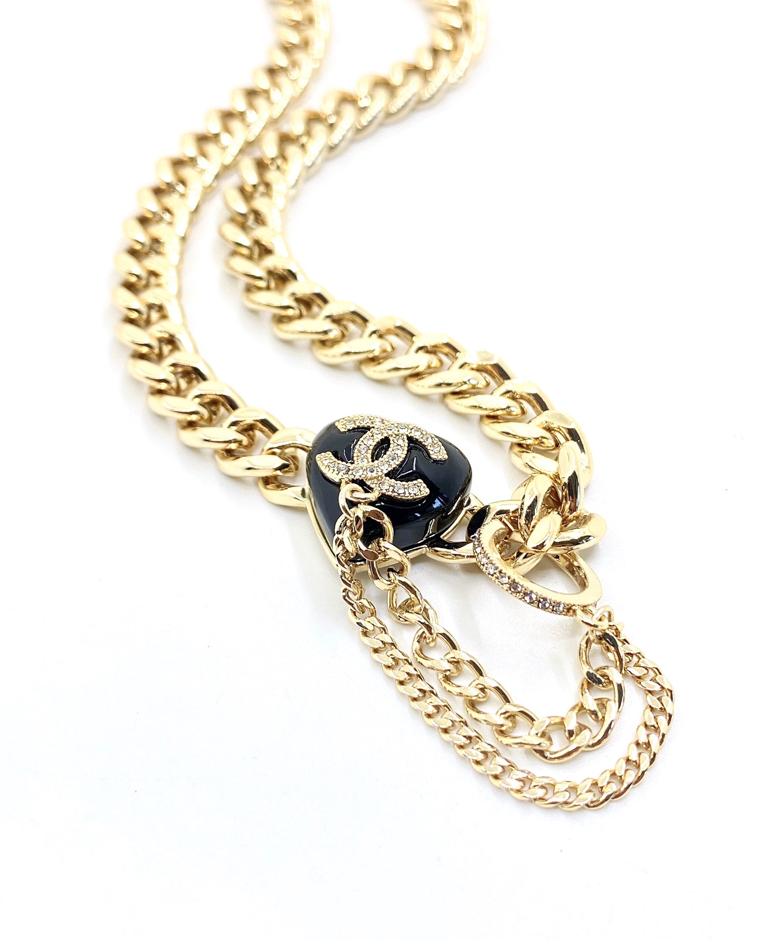 18K  Chanel Black Choker Necklace
